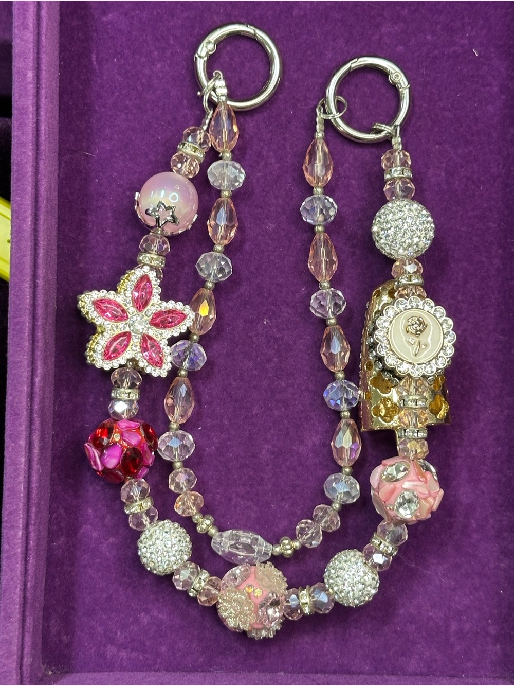 Fancy Handmade Double Chain โ Crystal & Rhinestone - Picture 4 of 8